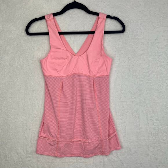 Lululemon Hustle & Bustle Tank Heathered Bleached Coral / Bleached Coral‎ Sz 4 - Picture 4 of 15
